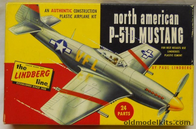 Lindberg 1/72 North American P-51D Mustang, 409-29 plastic model kit